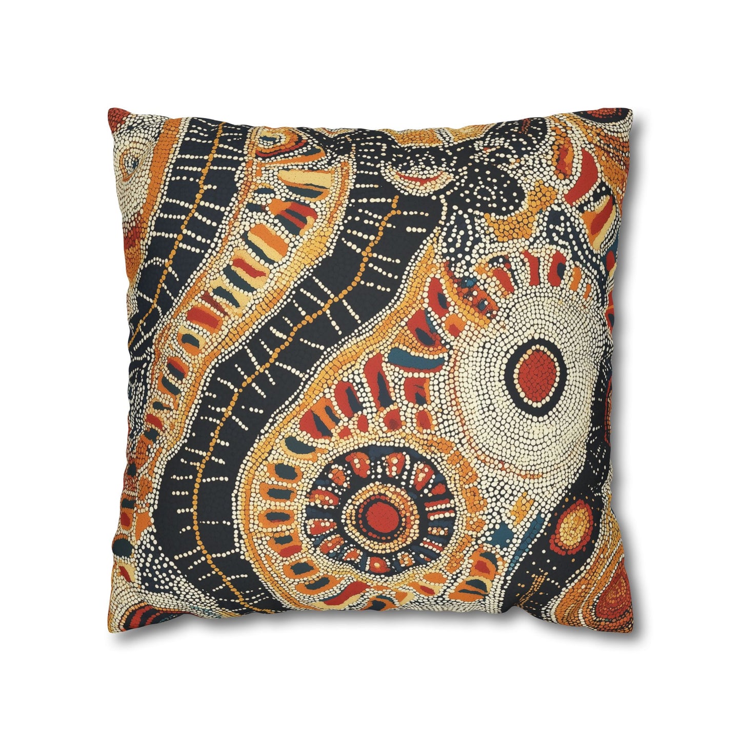 Corroboree: Aboriginal Dreamtime Inspired Throw Pillow Cover