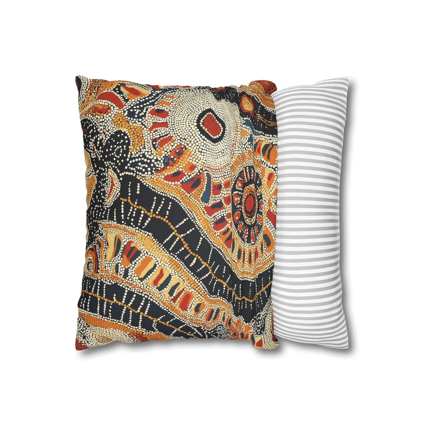 Corroboree: Aboriginal Dreamtime Inspired Throw Pillow Cover