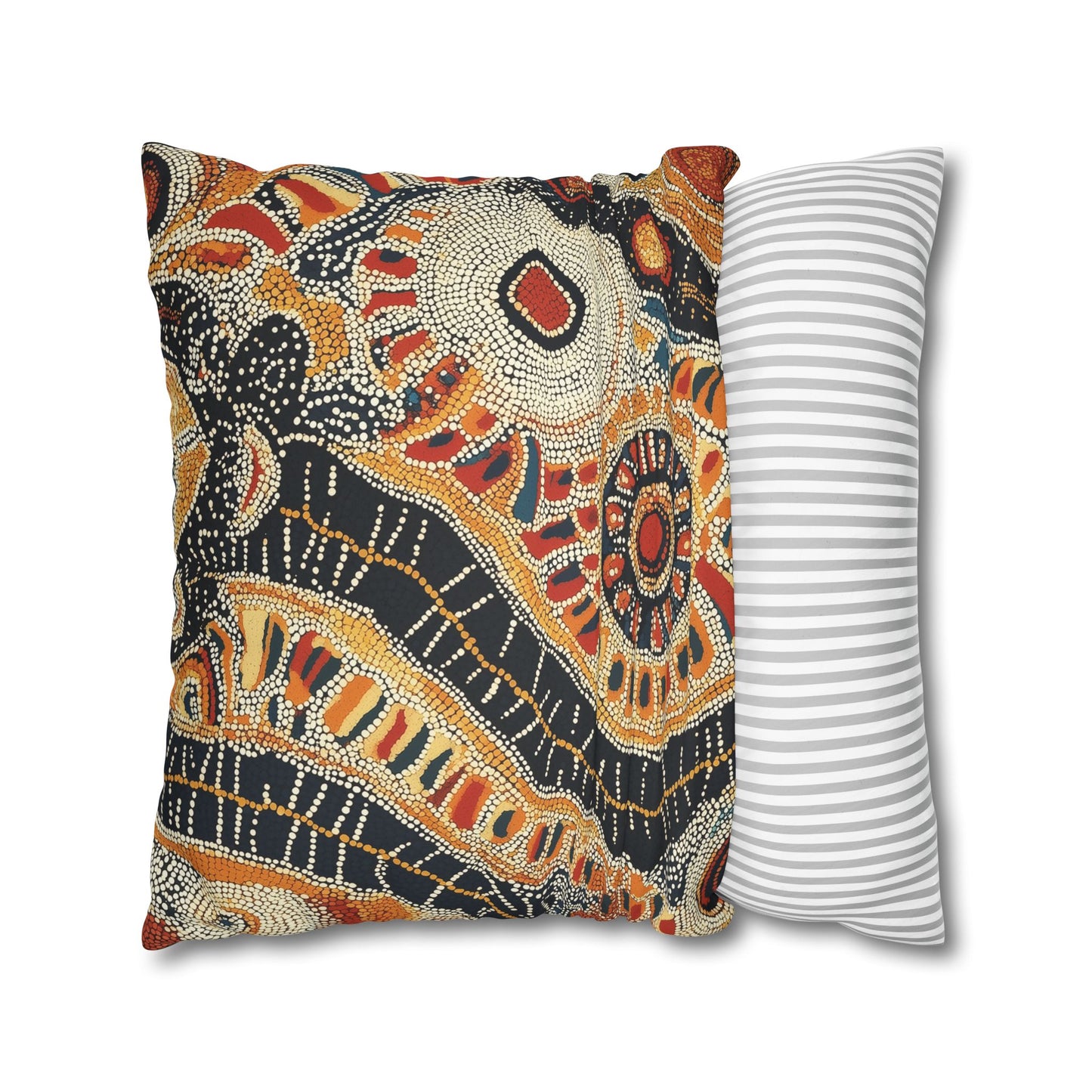 Corroboree: Aboriginal Dreamtime Inspired Throw Pillow Cover