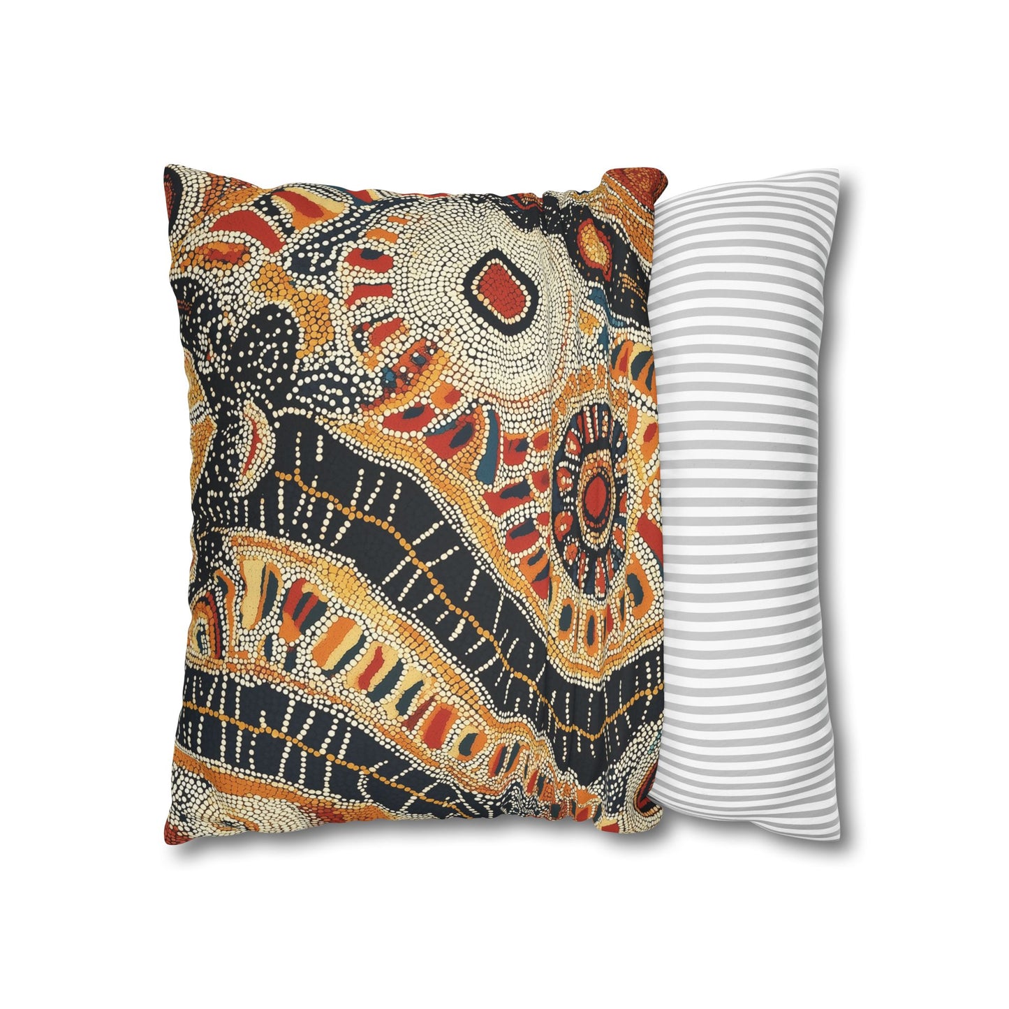 Siapo: Samoan Tapa Cloth Inspired Throw Pillow Cover