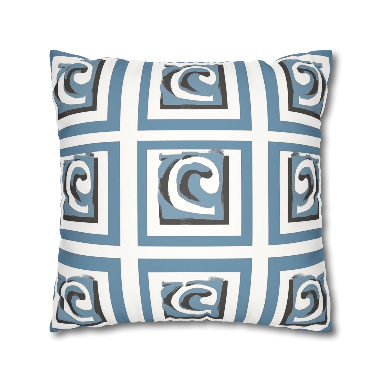 Labyrinth: Greek Meandros Inspired Throw Pillow Cover