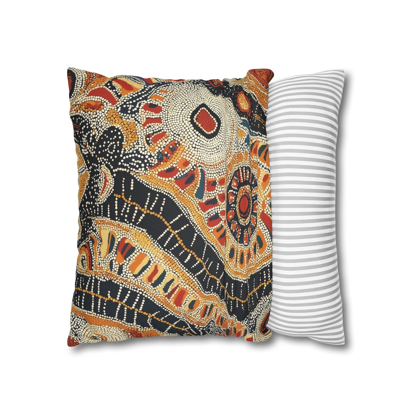 Corroboree: Aboriginal Dreamtime Inspired Throw Pillow Cover