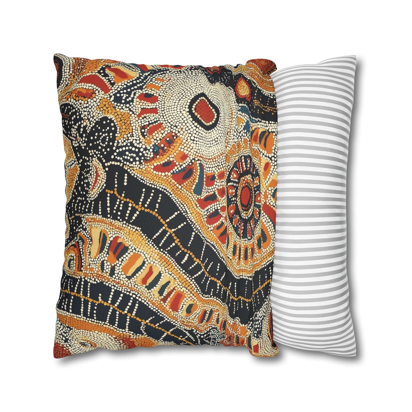 Corroboree: Aboriginal Dreamtime Inspired Throw Pillow Cover