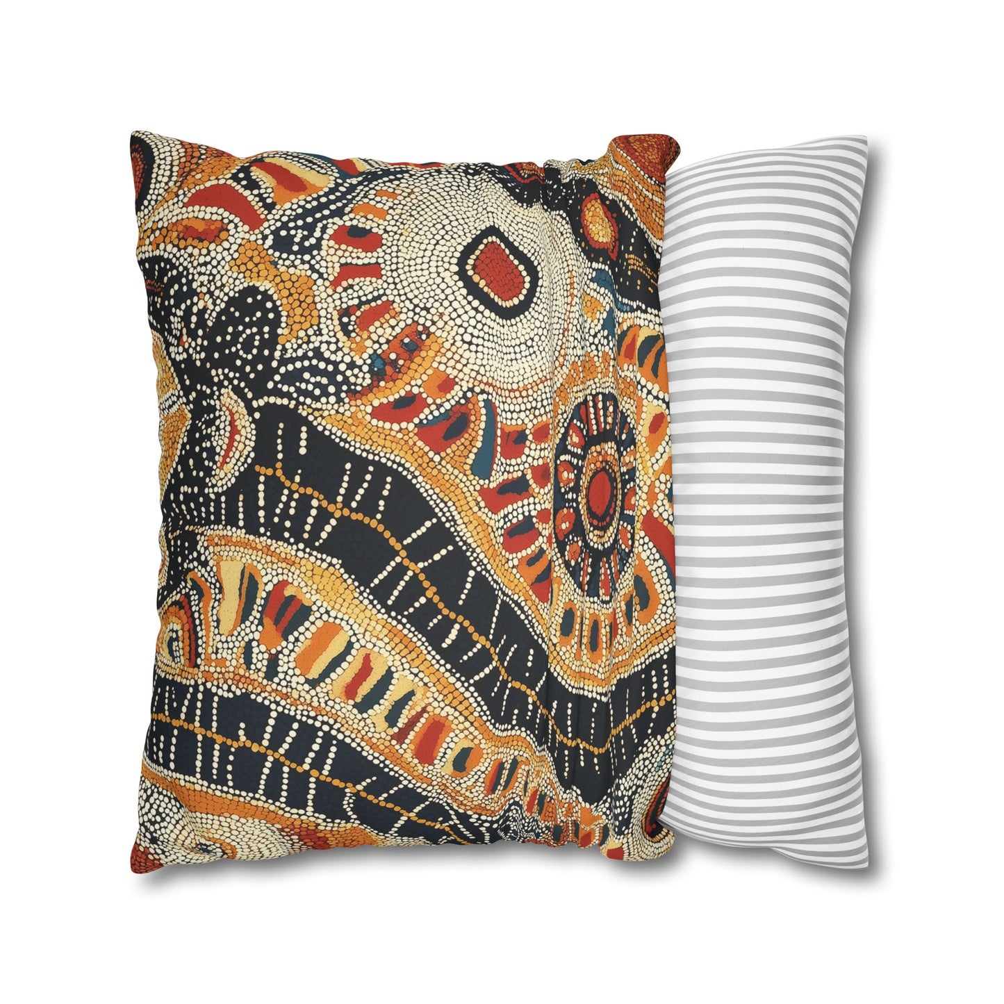 Siapo: Samoan Tapa Cloth Inspired Throw Pillow Cover