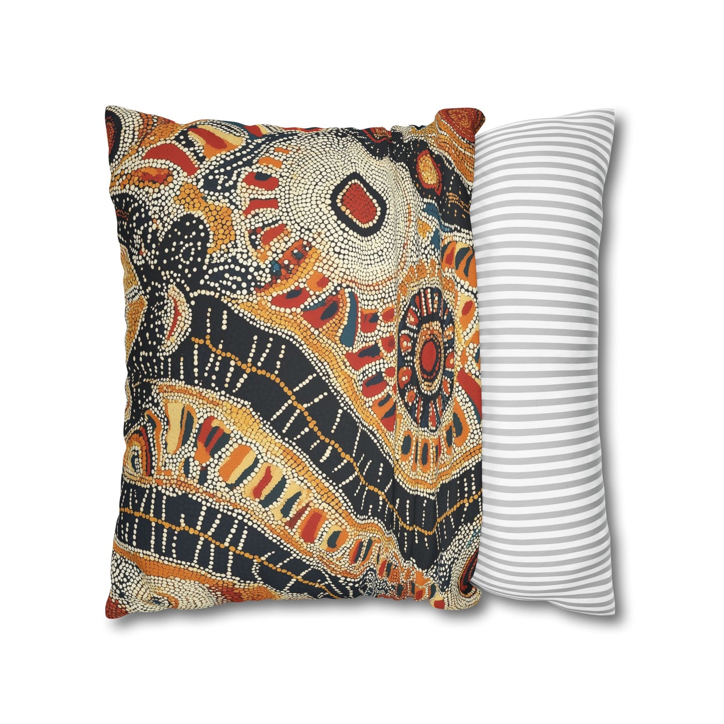 Corroboree: Aboriginal Dreamtime Inspired Throw Pillow Cover