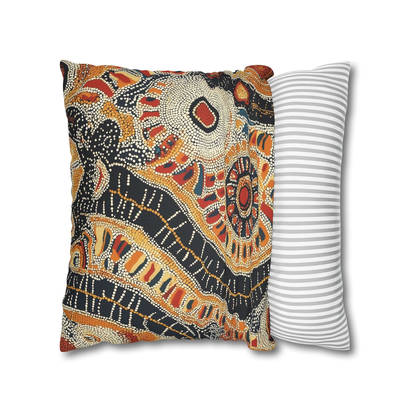 Corroboree: Aboriginal Dreamtime Inspired Throw Pillow Cover