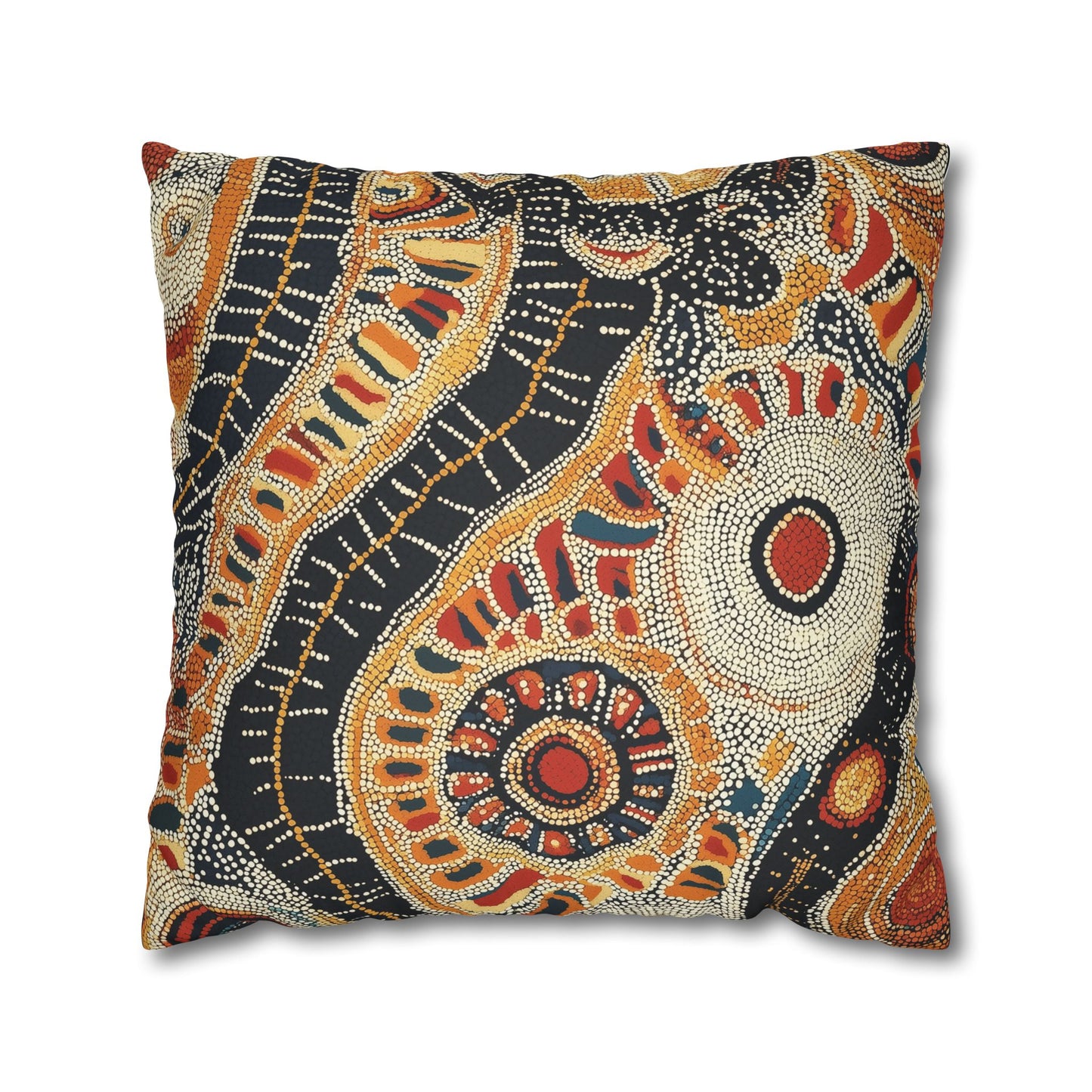 Corroboree: Aboriginal Dreamtime Inspired Throw Pillow Cover