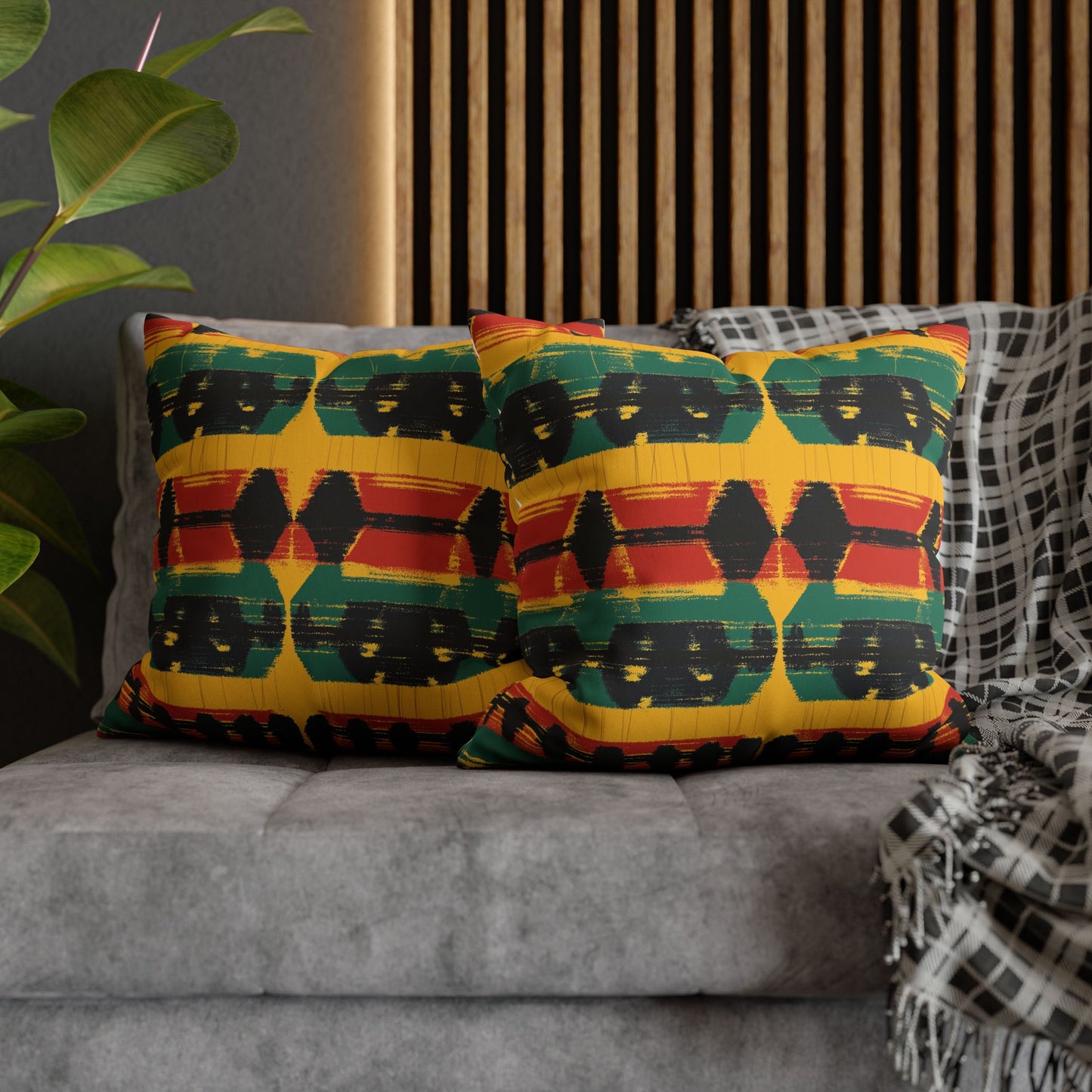 Ashanti: Ghanian Kente Inspired Throw Pillow Cover
