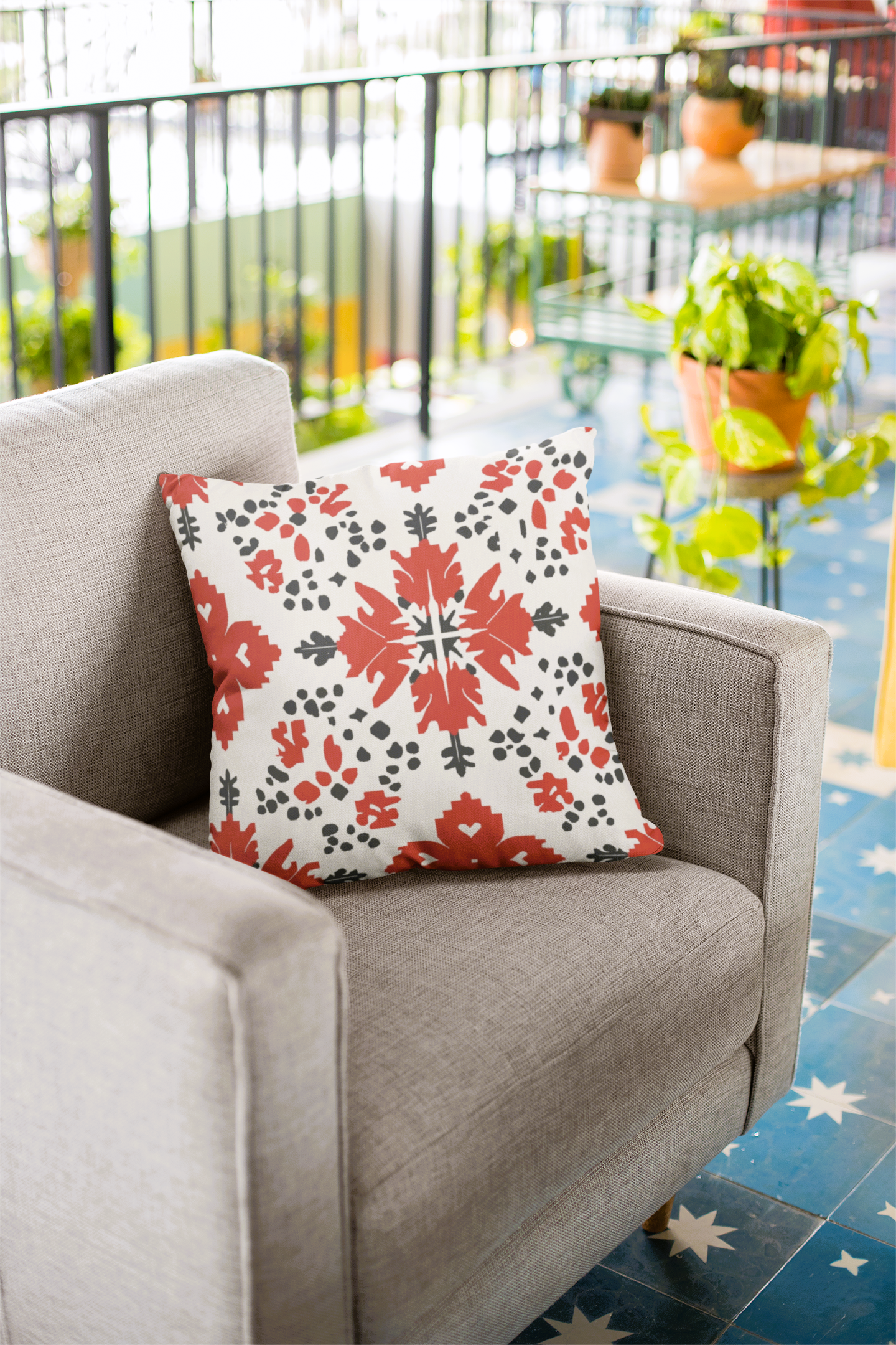Selburose: Norwegian Heritage Inspired Throw Pillow Cover