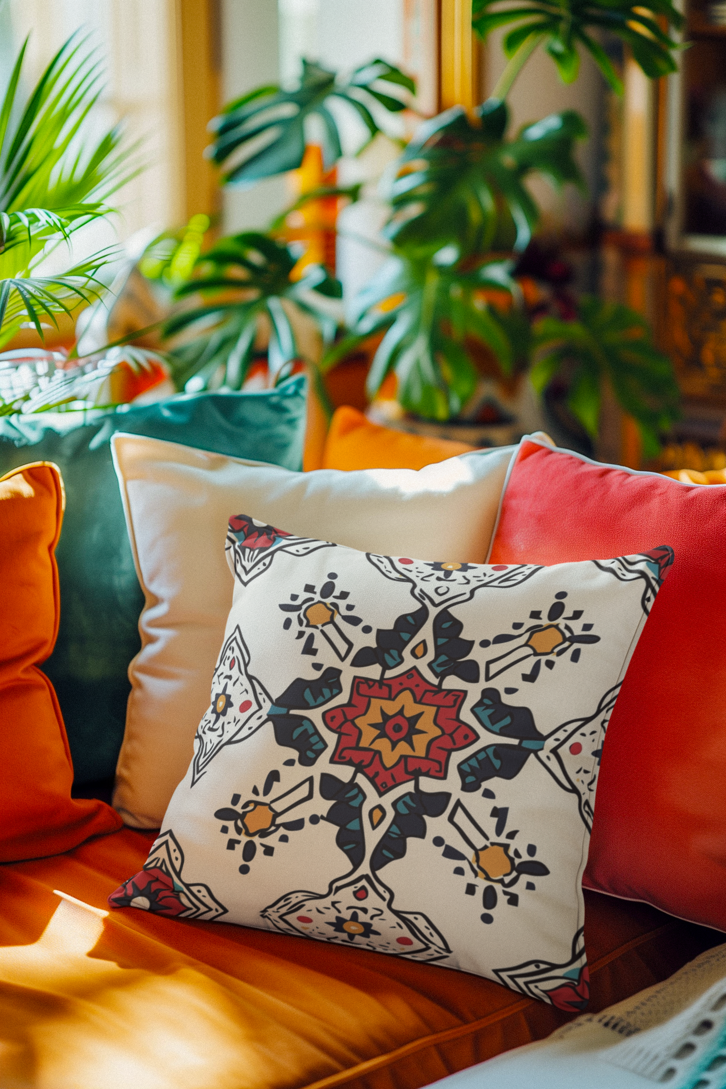Tizi: Algerian Kabyle Inspired Throw Pillow Cover