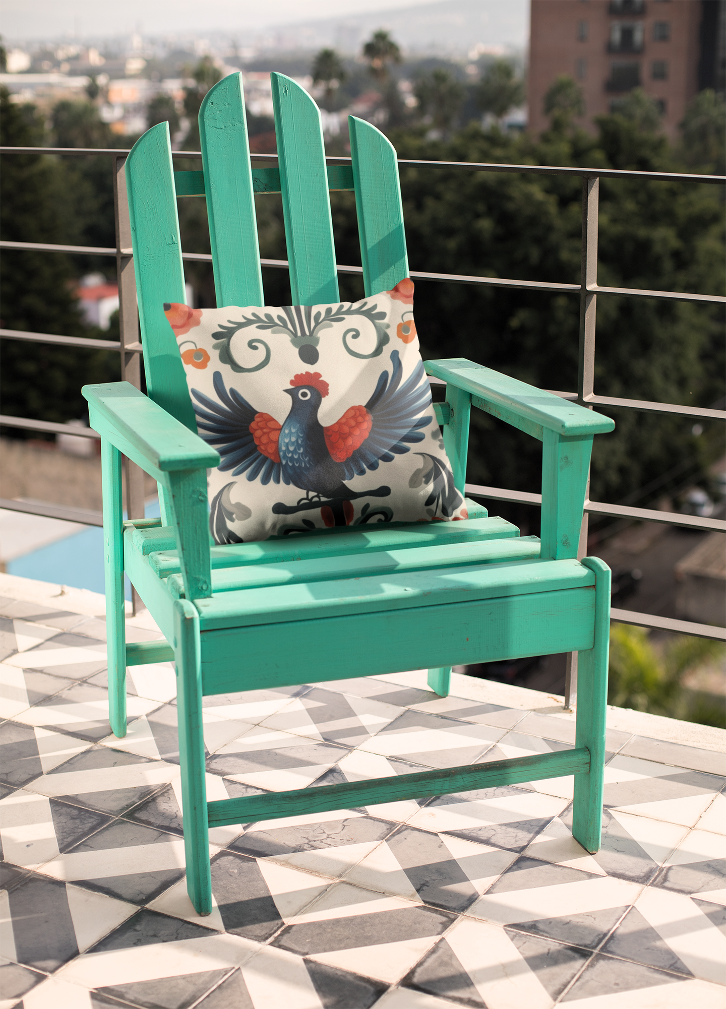 Glück: Pennsylvania Dutch Distelfink Inspired Throw Pillow Cover