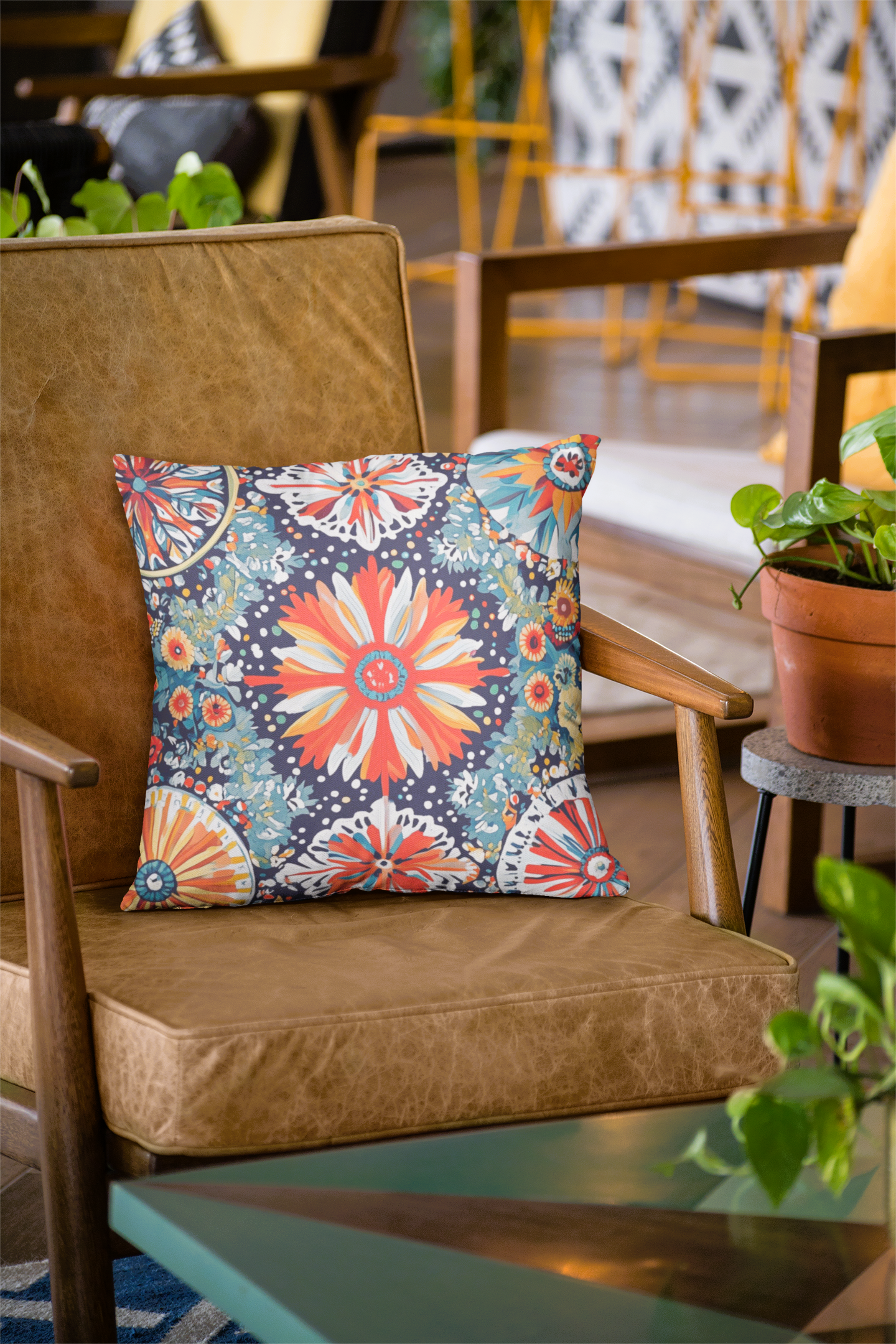 Pysanka: Ukrainian Art Inspired Throw Pillow Cover