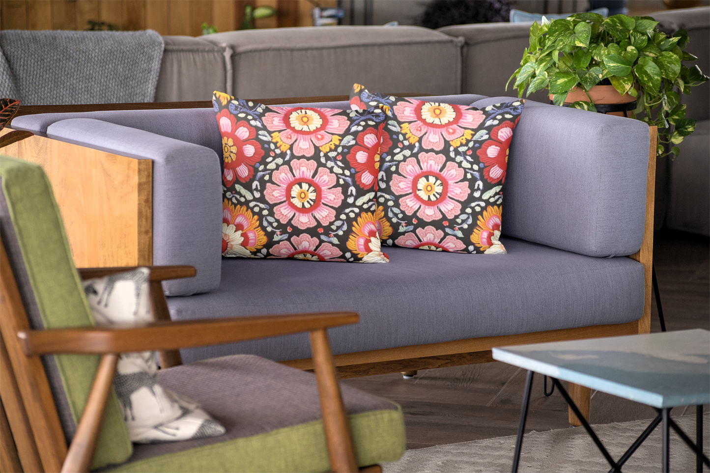 Virág: Hungarian Matyó Inspired Throw Pillow Cover