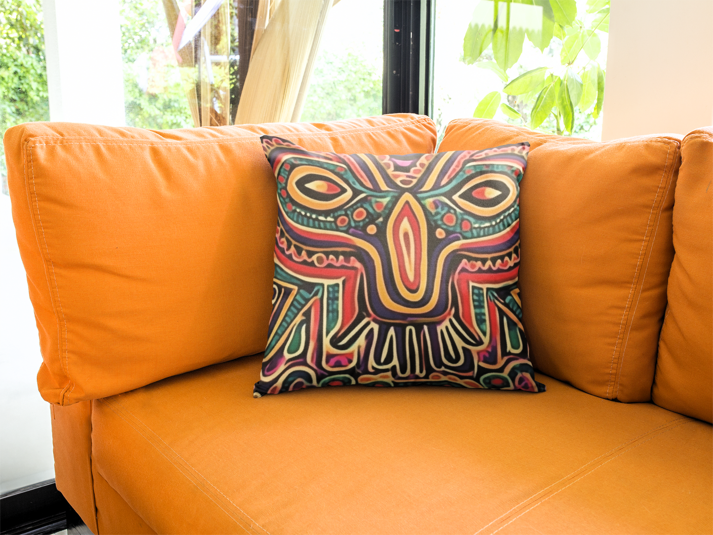 Guna: Panamanian Molas Inspired Throw Pillow Cover