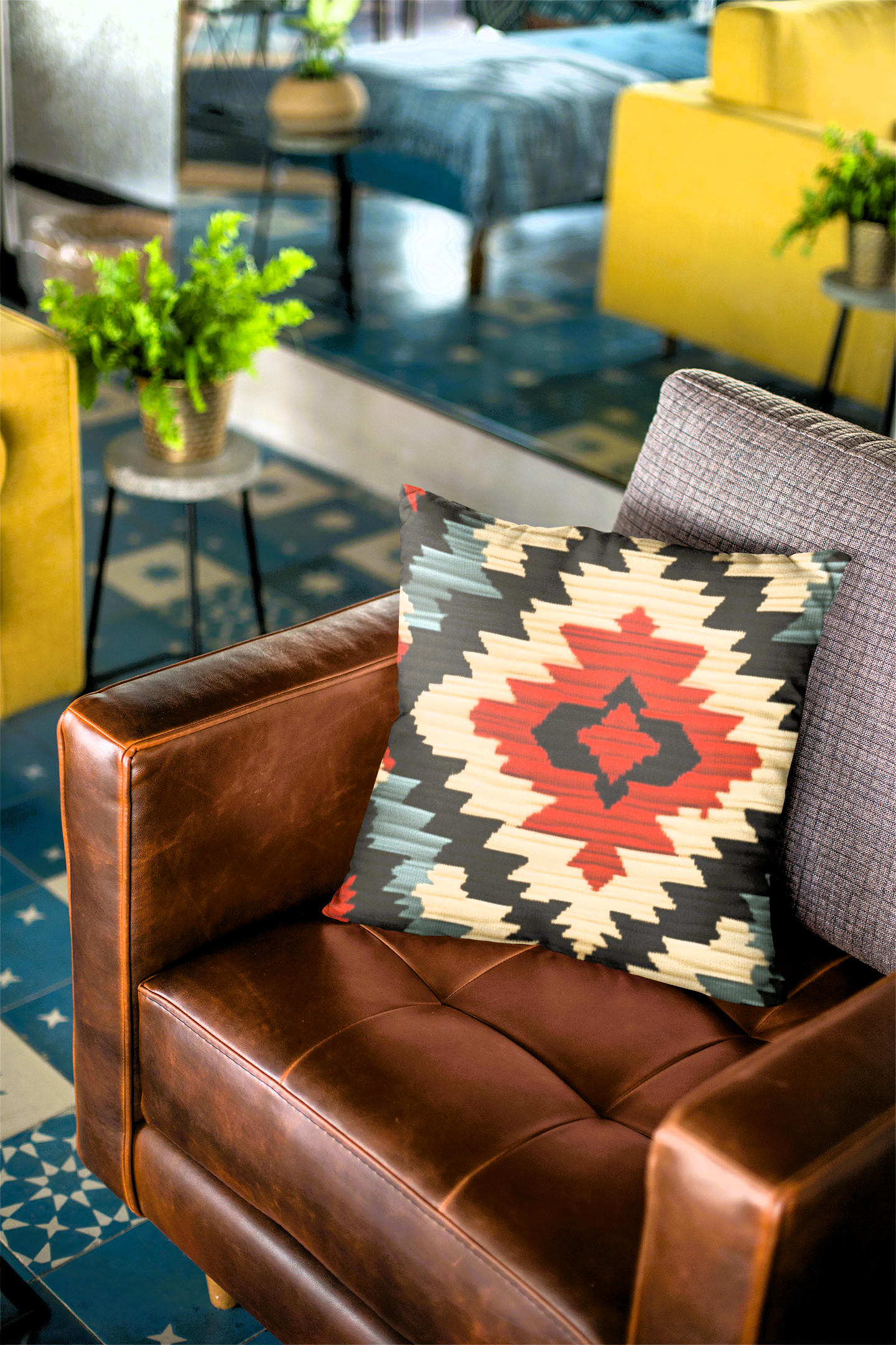 Ani: Chief's Daughter Native American Inspired Throw Pillow Cover