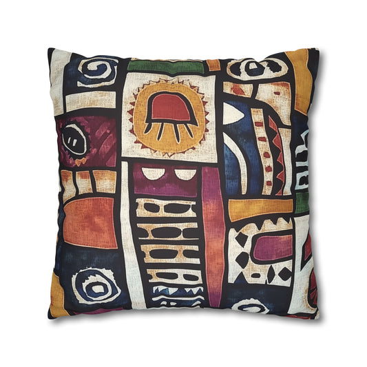 Shona: Zimbabwe Sadza Batik Inspired Throw Pillow Cover