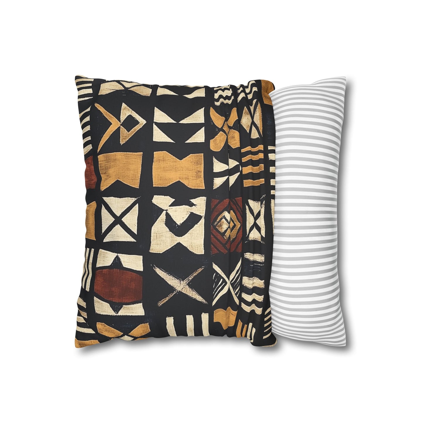 Bambara: Malian Mud Cloth Inspired Throw Pillow Cover