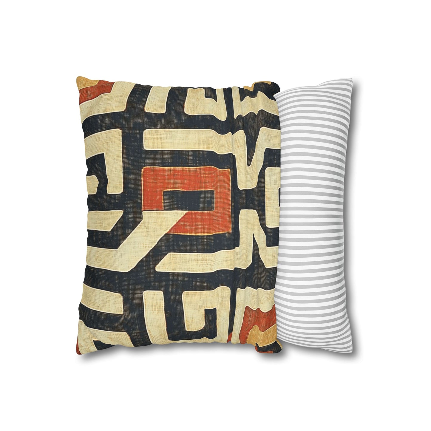 Mbala: Congo Kuba Inspired Throw Pillow Cover