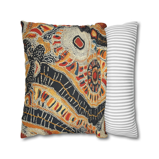 Siapo: Samoan Tapa Cloth Inspired Throw Pillow Cover
