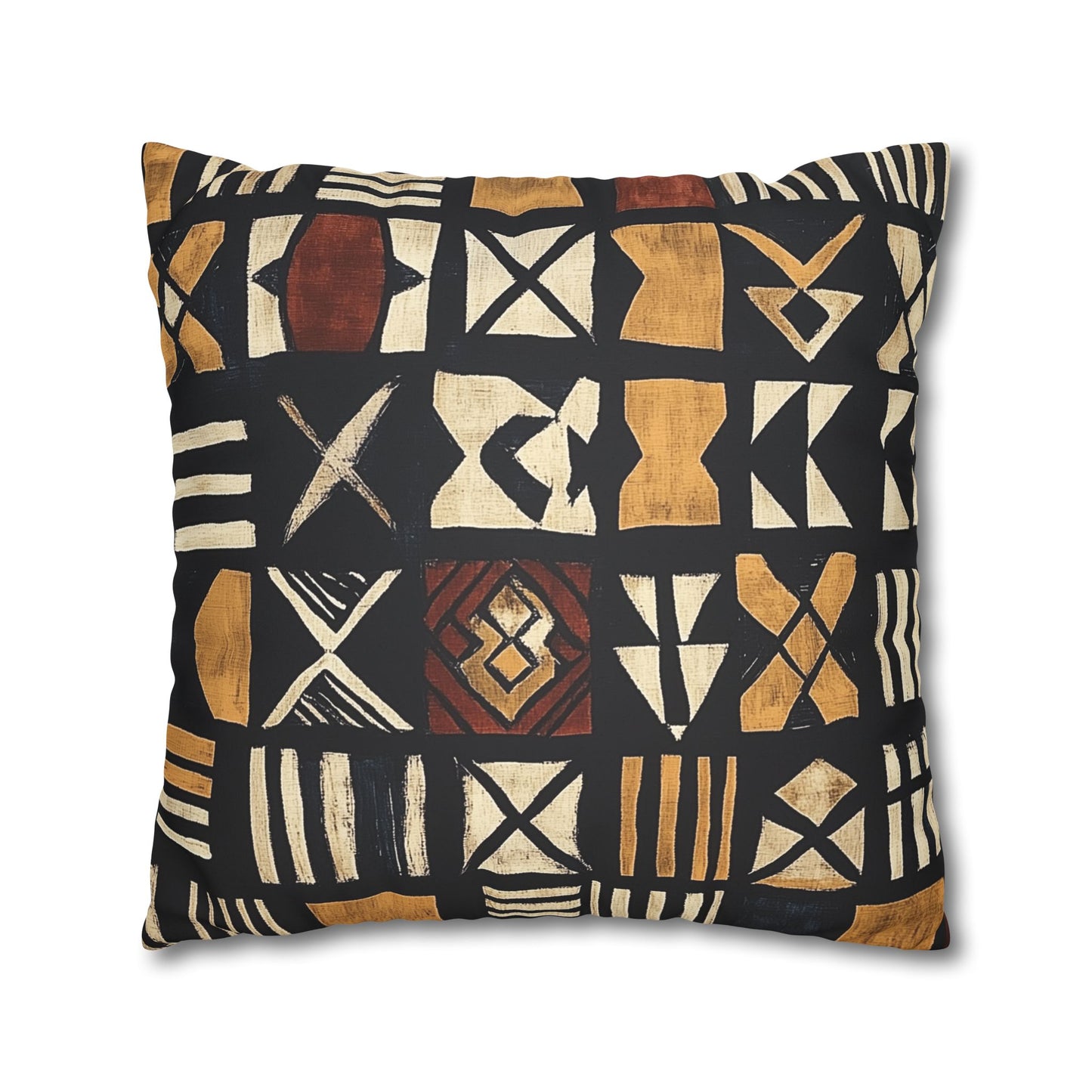 Bambara: Malian Mud Cloth Inspired Throw Pillow Cover