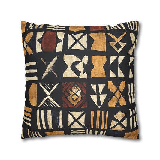 Bambara: Malian Mud Cloth Inspired Throw Pillow Cover