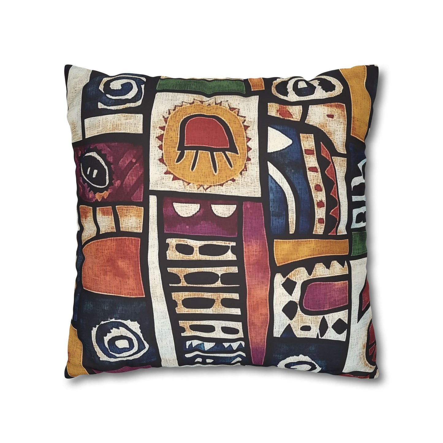 Shona: Zimbabwe Sadza Batik Inspired Throw Pillow Cover