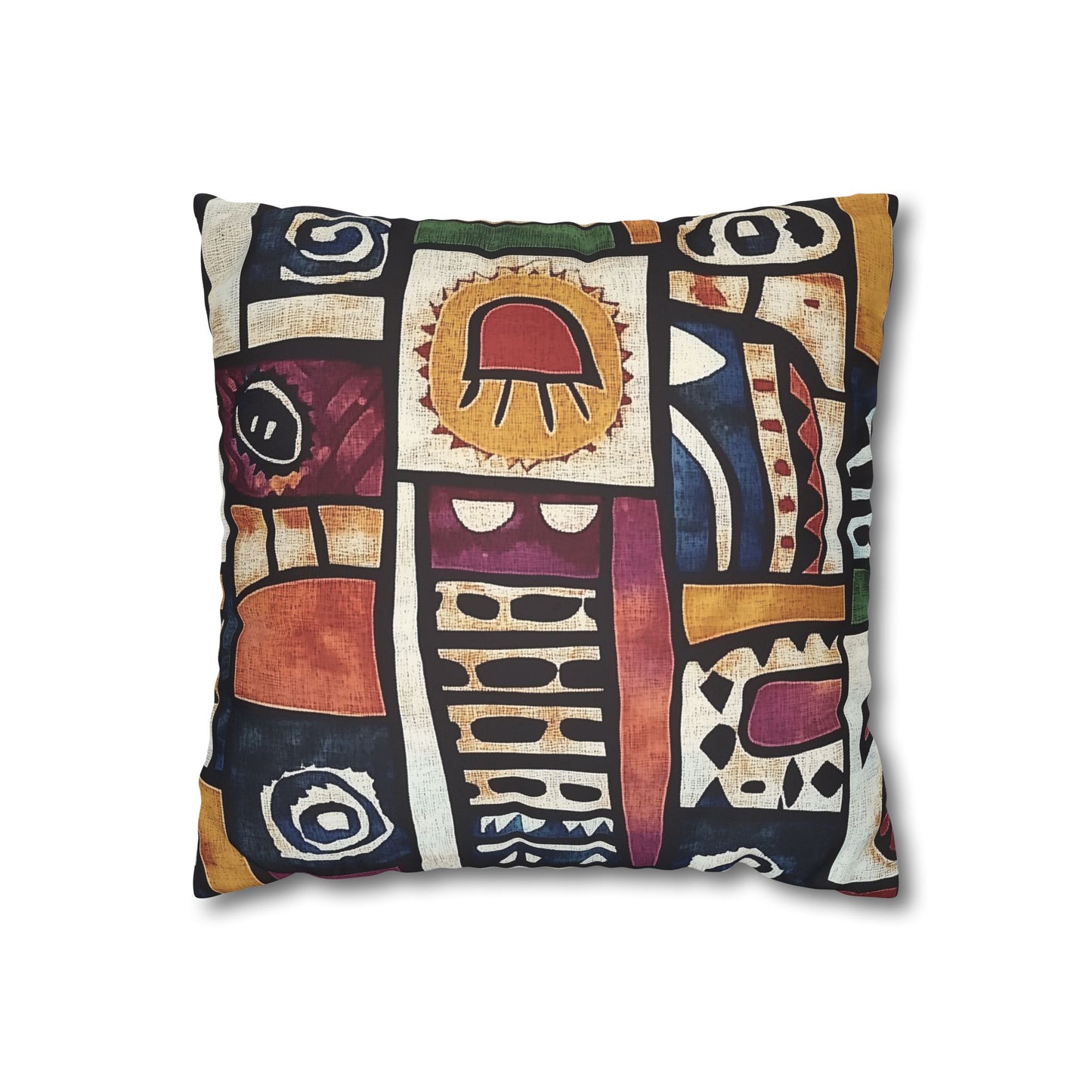 Shona: Zimbabwe Sadza Batik Inspired Throw Pillow Cover