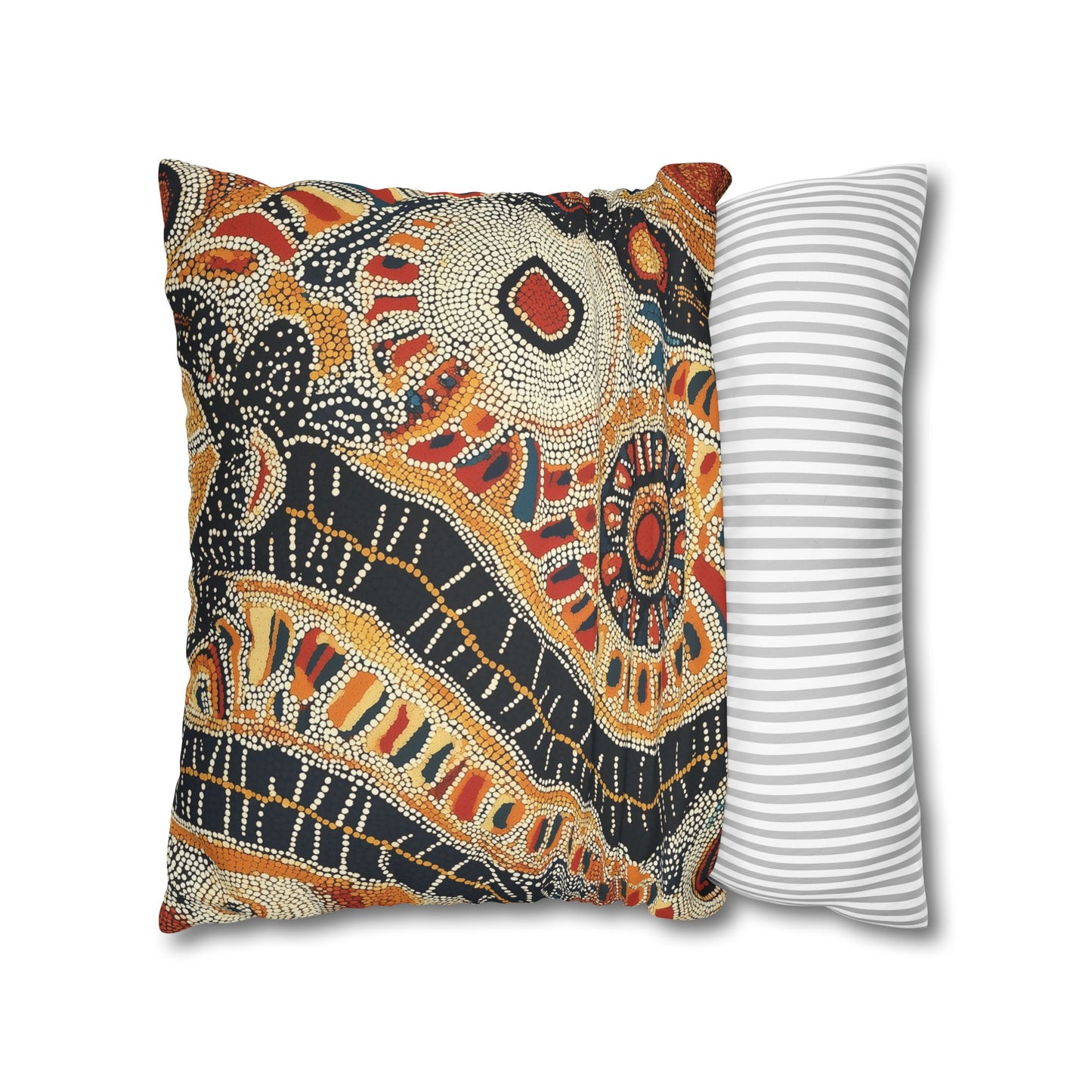 Siapo: Samoan Tapa Cloth Inspired Throw Pillow Cover