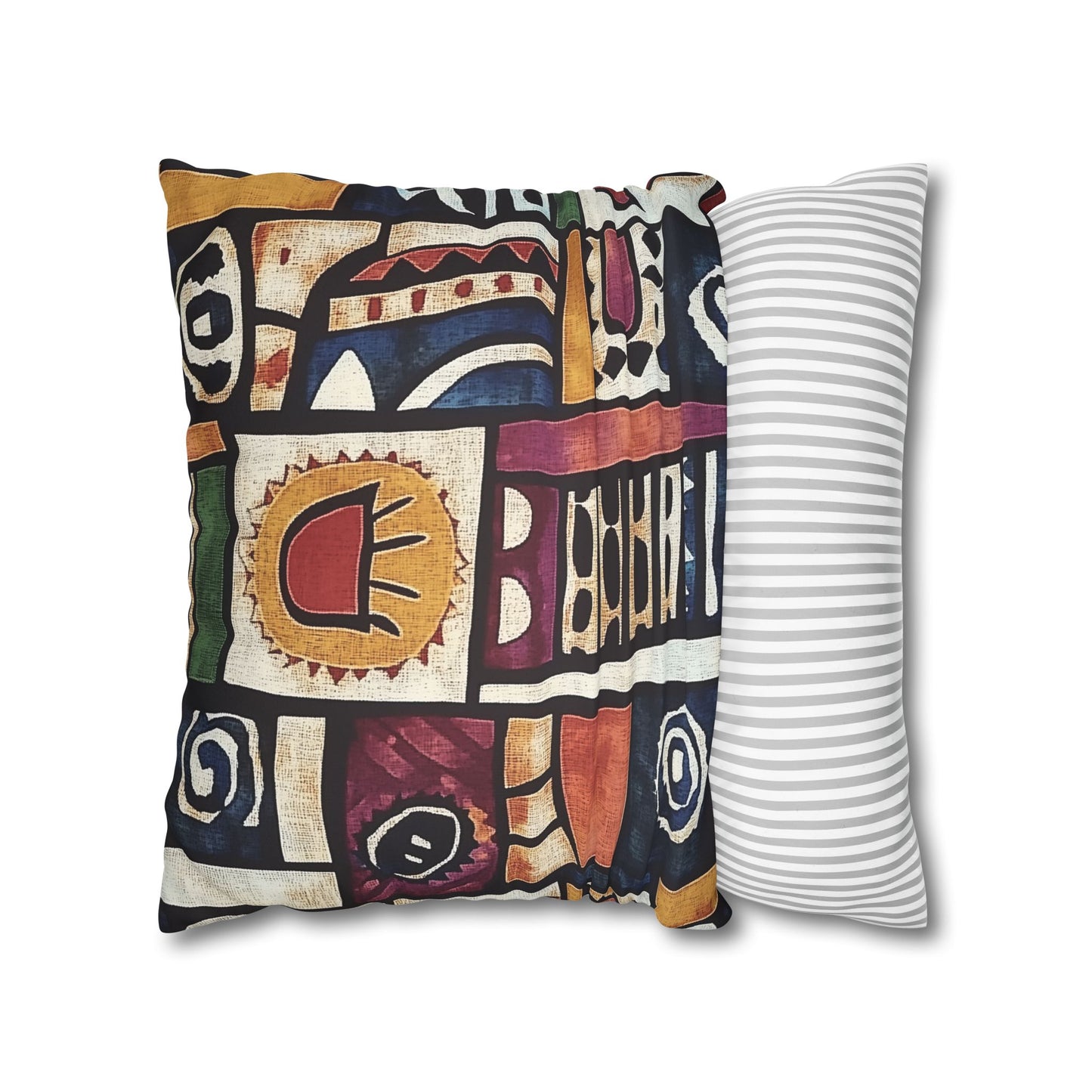 Shona: Zimbabwe Sadza Batik Inspired Throw Pillow Cover