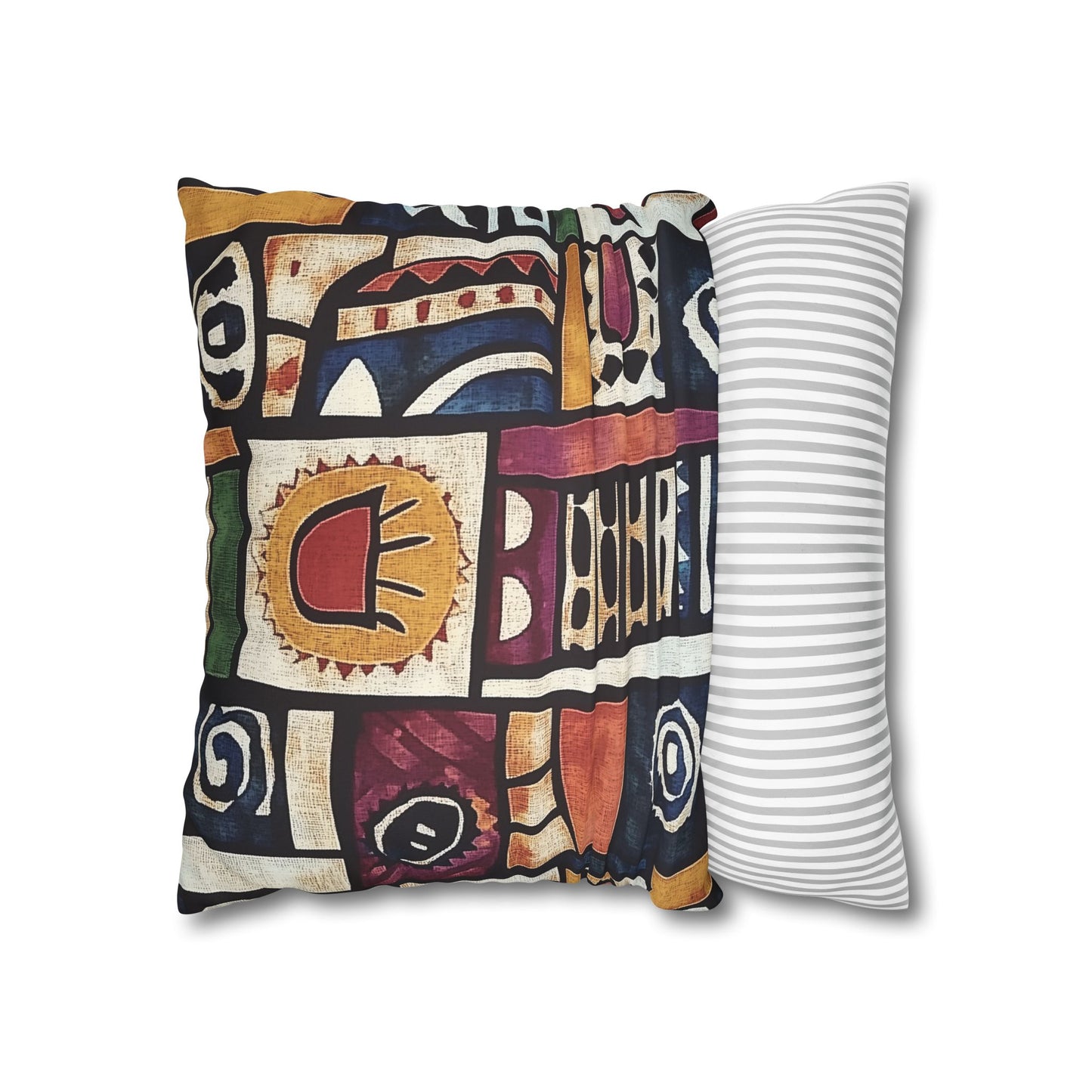 Shona: Zimbabwe Sadza Batik Inspired Throw Pillow Cover