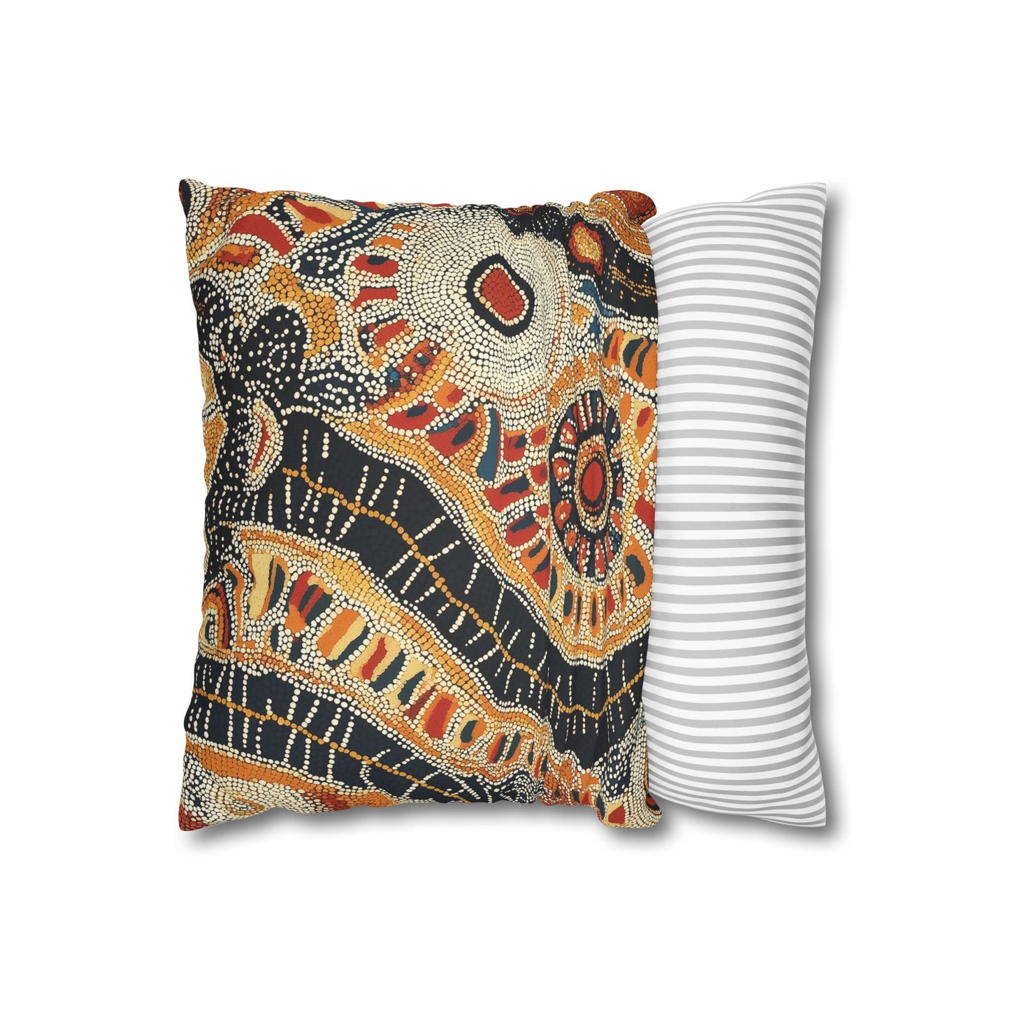 Siapo: Samoan Tapa Cloth Inspired Throw Pillow Cover