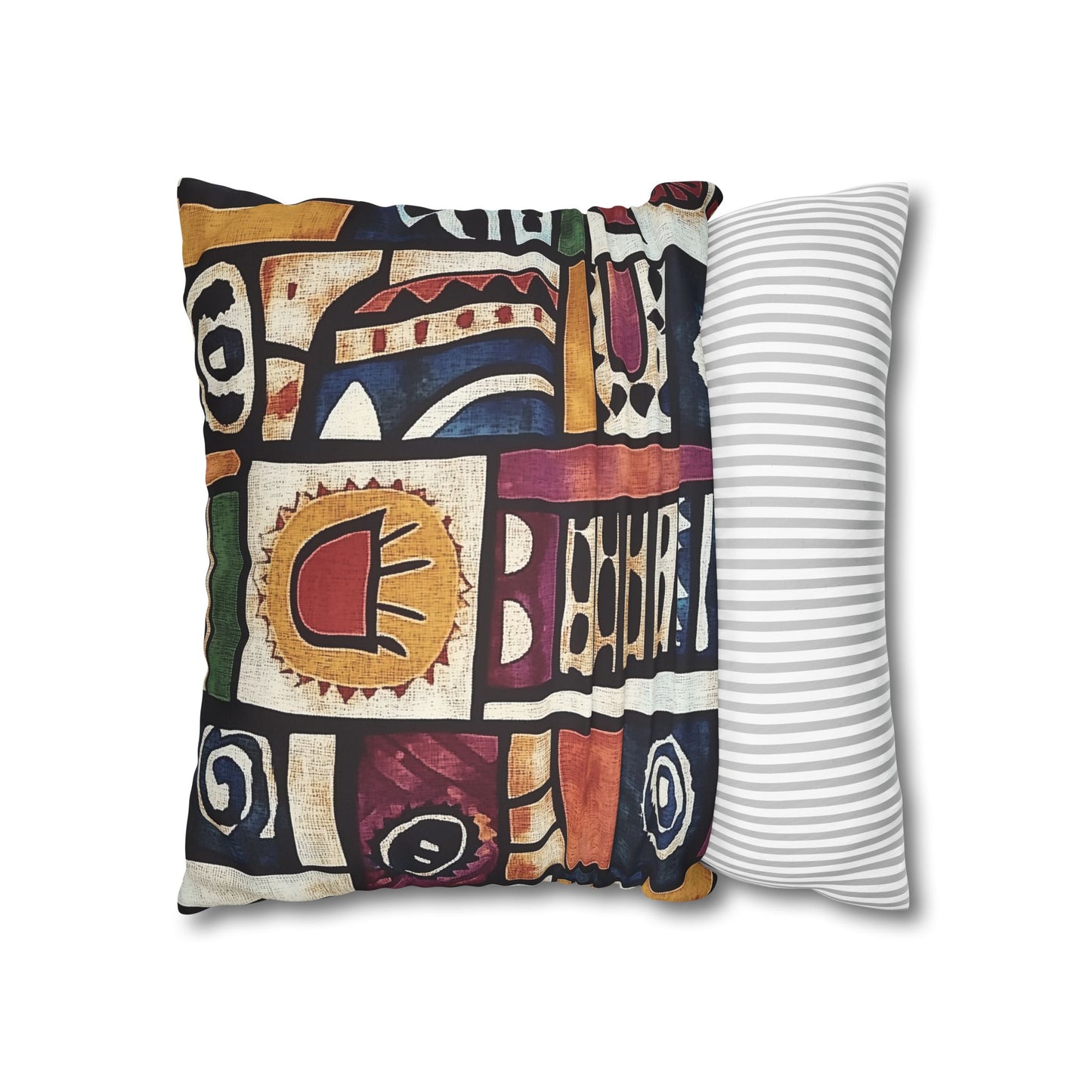 Shona: Zimbabwe Sadza Batik Inspired Throw Pillow Cover