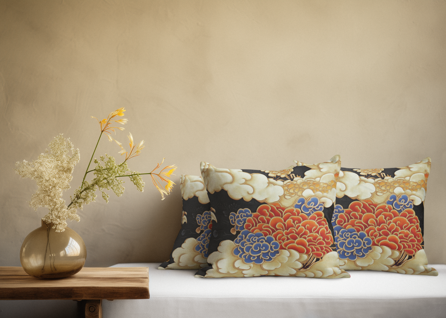 Yun: Chinese Xiangyun Inspired Throw Pillow Cover