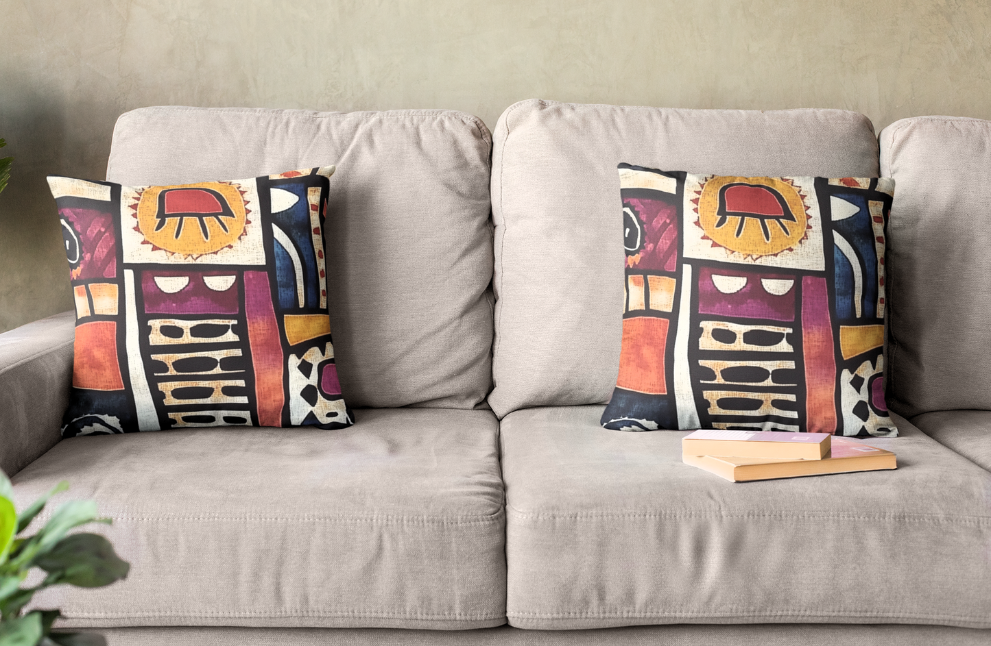 Shona: Zimbabwe Sadza Batik Inspired Throw Pillow Cover