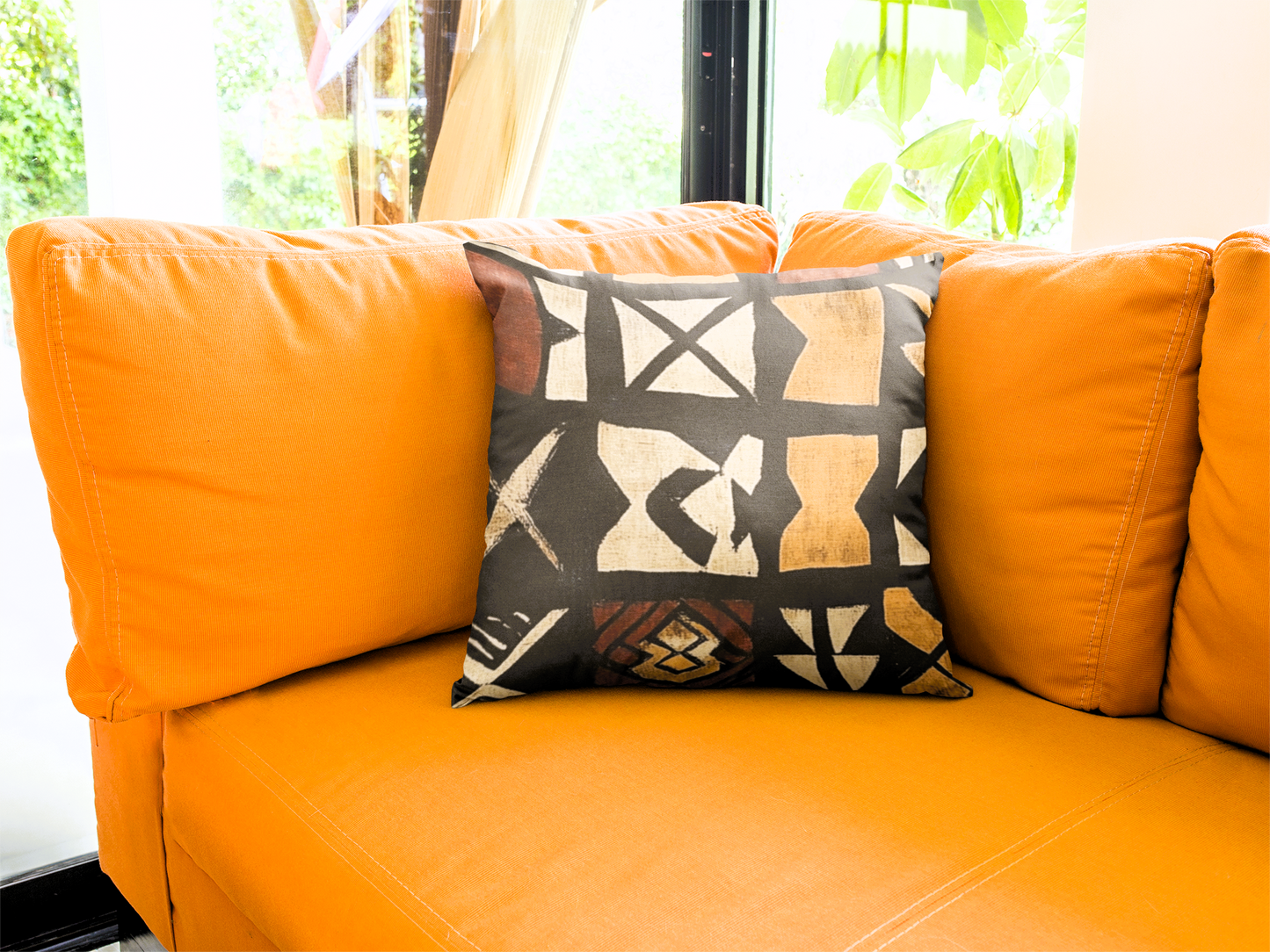 Bambara: Malian Mud Cloth Inspired Throw Pillow Cover